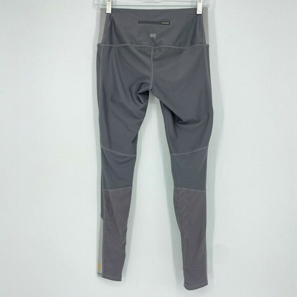 Lucy Leggings Womens XS Gray White Color block Skinny Midrise Drawstring Stretch - Picture 2 of 10